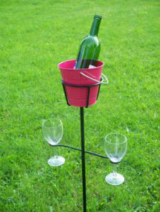 Wine Bottle and Glass Stand
